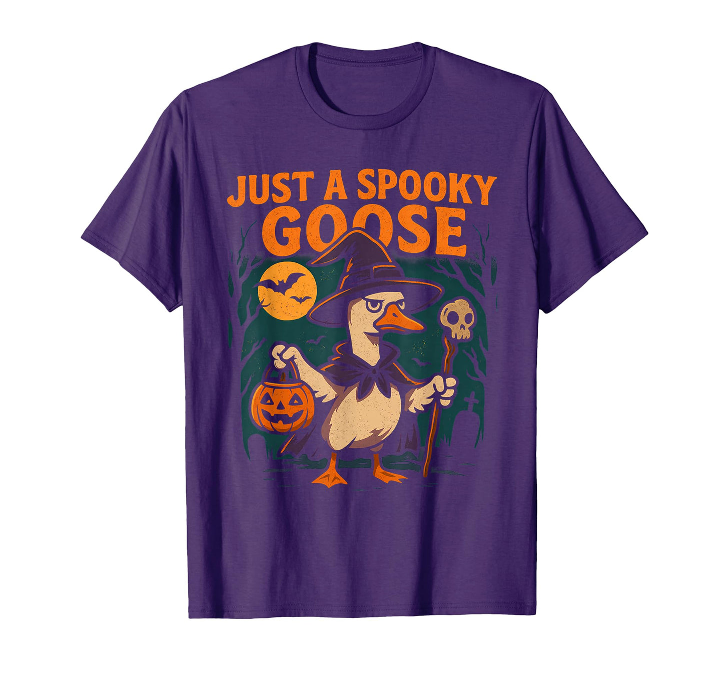 Today Im Spooky Goose Halloween Skeleton Costume Silly Goose T-Shirt