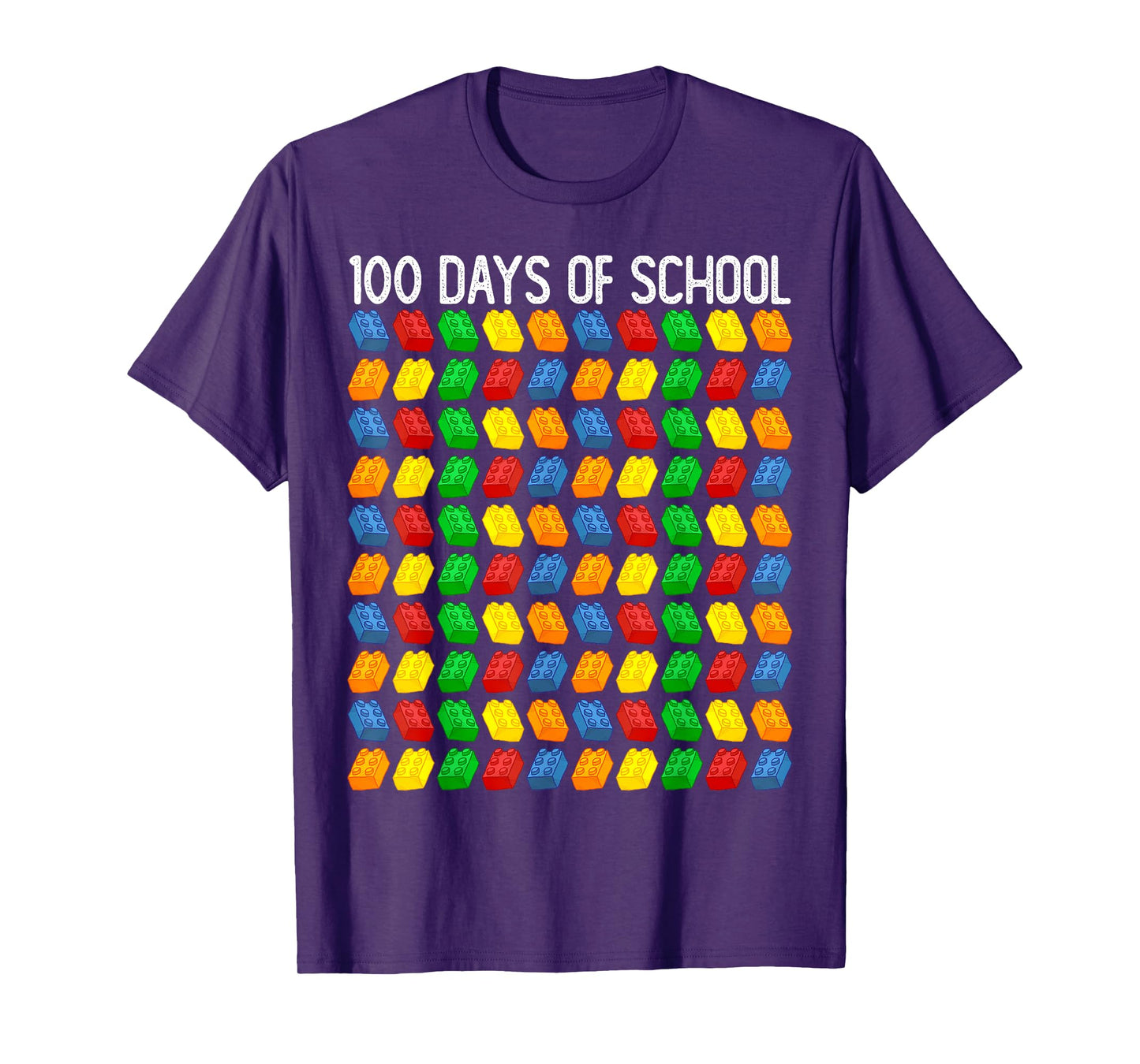 Master Builder Funny Building Blocks 100 Days of School Kids T-Shirt