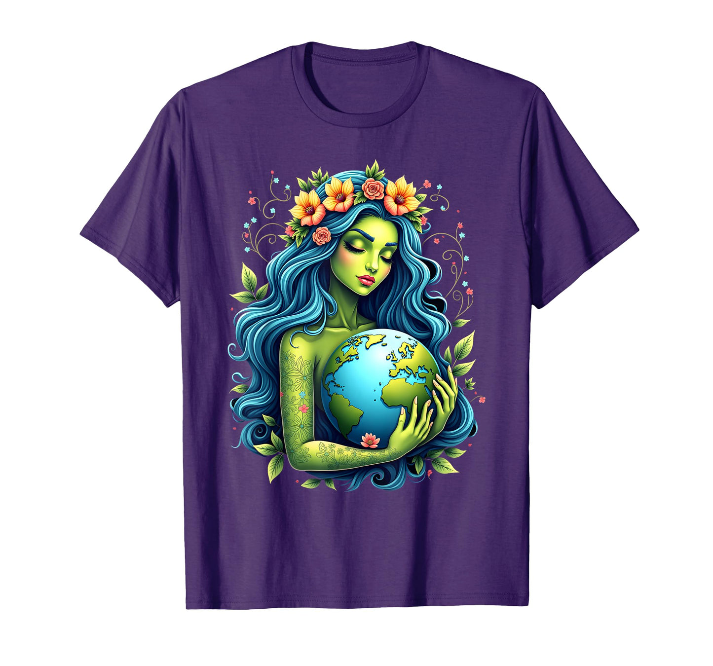 Green Mother Earth Day Gaia Save Our Planet Women Girl Kids T-Shirt
