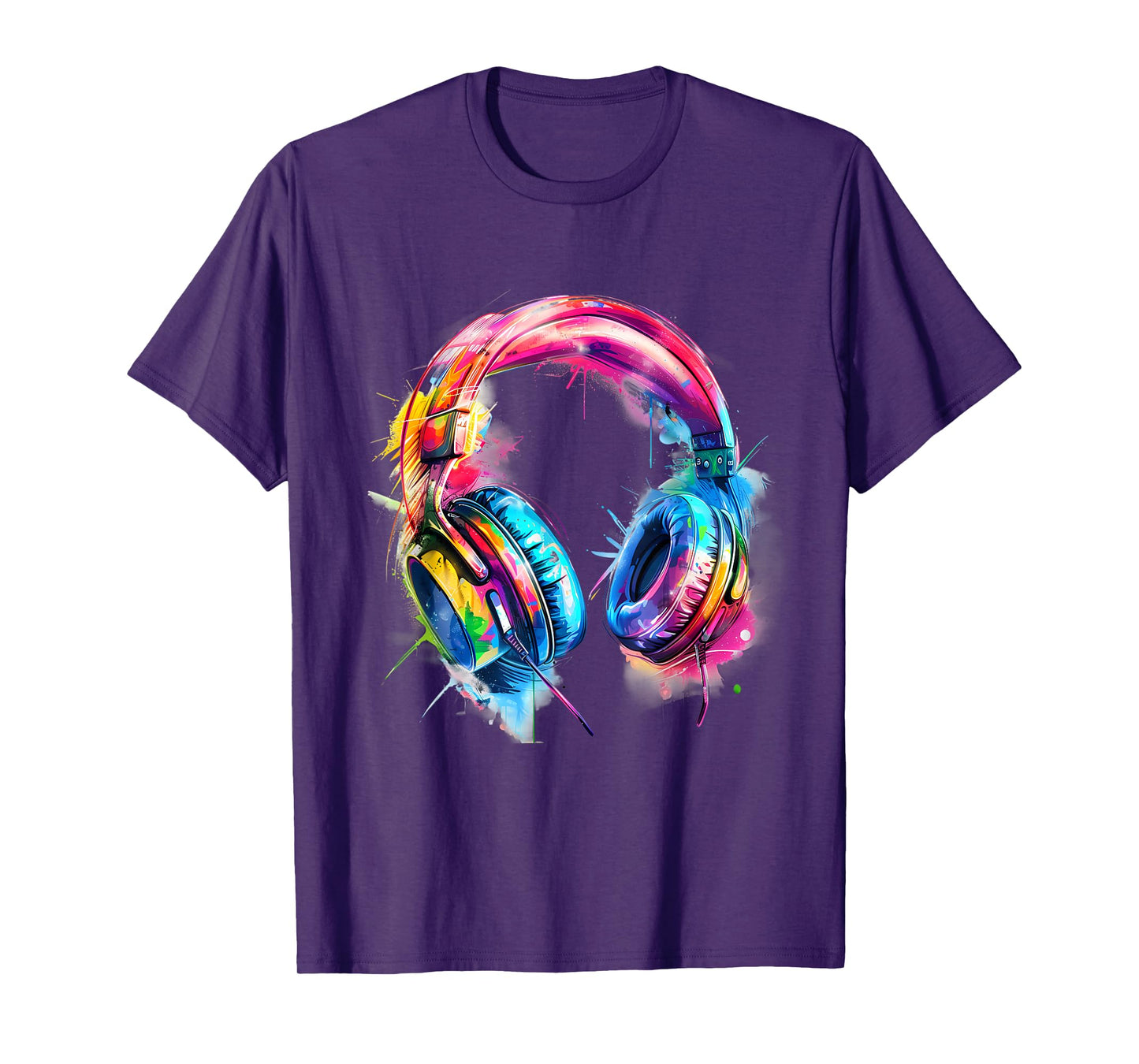 Headphones Music DJ Colourful Music Headphones Music Lover T-Shirt