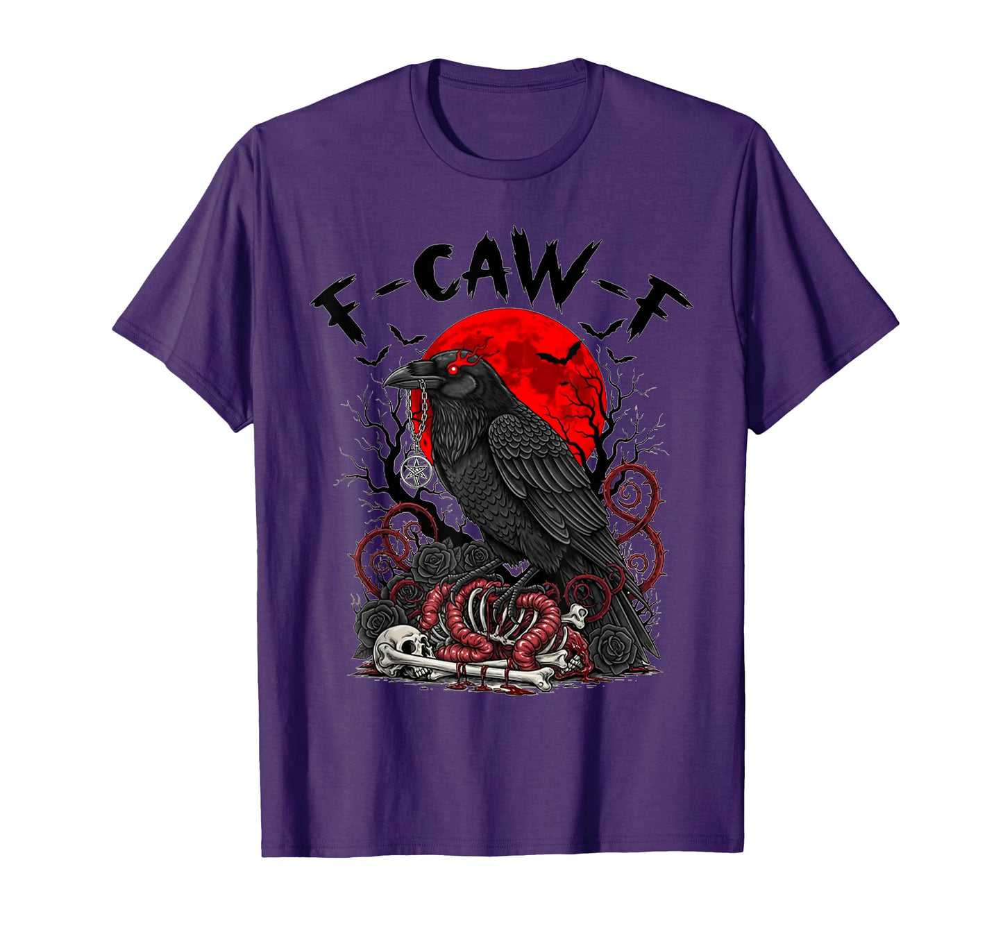 F-Caw-F Crow Funny Black Crow Lover Dark Humor Black Bird T-Shirt