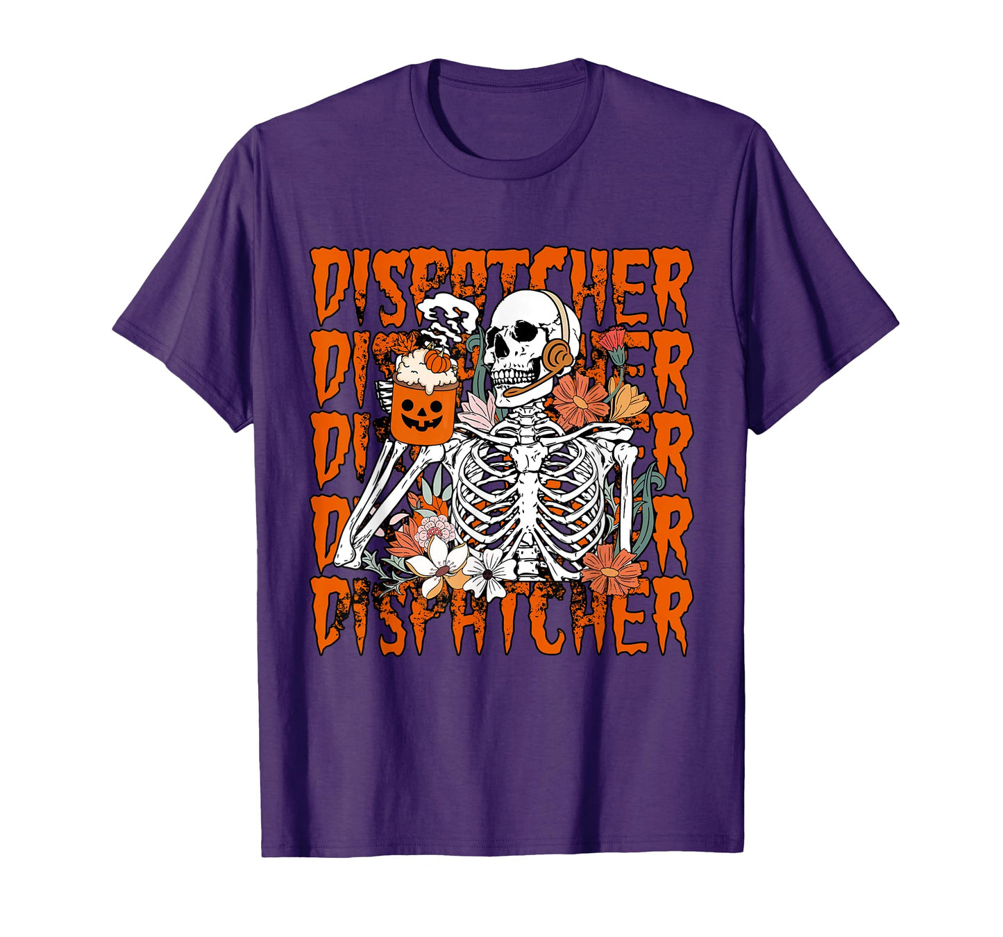Retro Skeleton 911 Dispatcher Halloween What Your Emergency T-Shirt