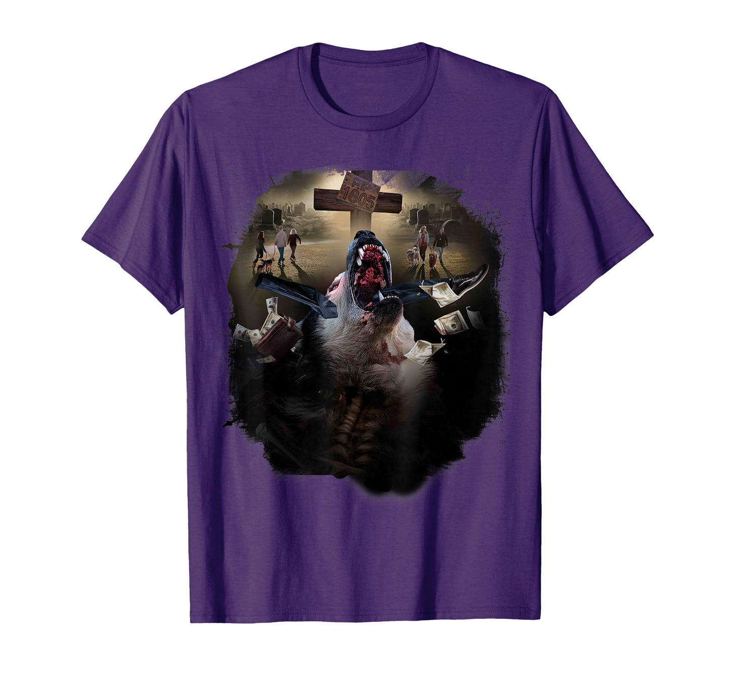 Skeleton Zombie Husky, Dog Revenge, Halloween T-Shirt