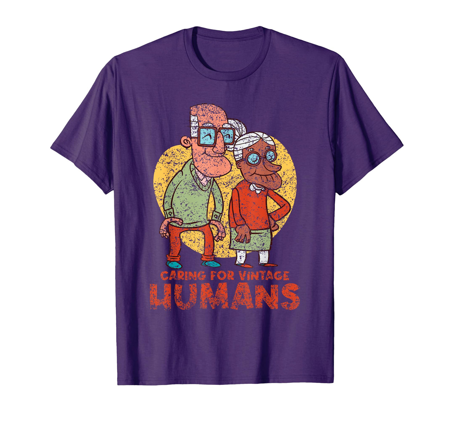Caring For Vintage Humans Nurses Nursing Geriatric Nurse T-Shirt