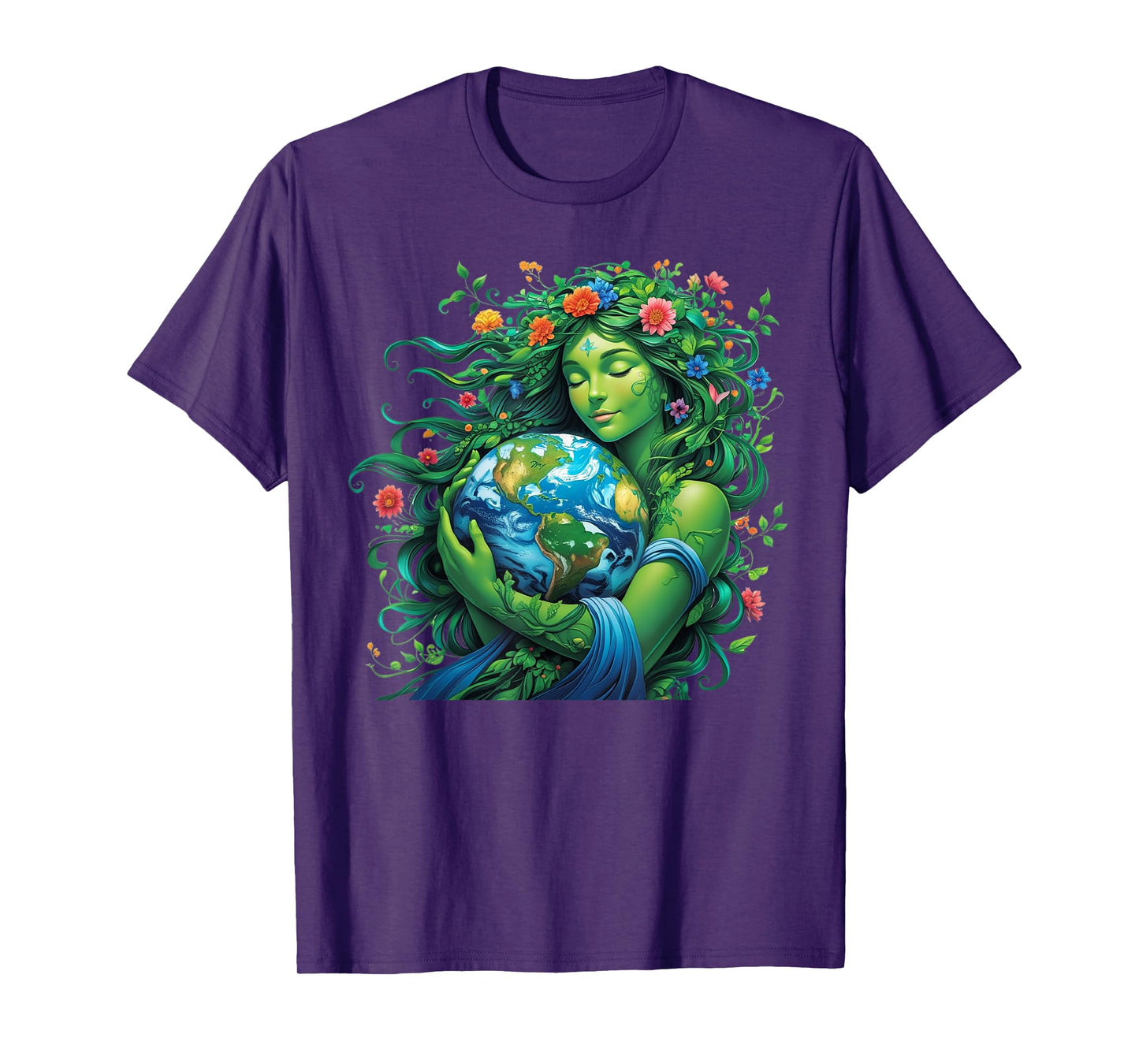 Green Mother Nature Earth Day Earth Mother Planet Nature T-Shirt
