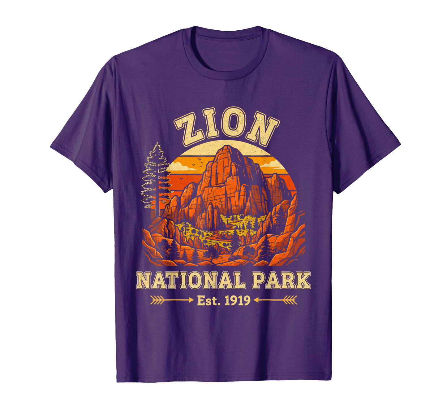Zion National Park Utah USA Outdoor Vintage Men Women T-Shirt