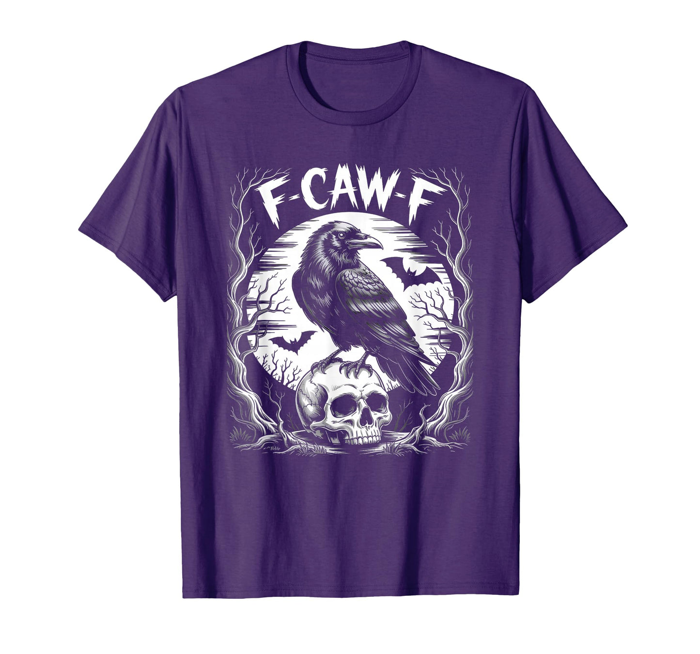 F-Caw-F Black Crow Funny Black Bird Raven Halloween Humor T-Shirt