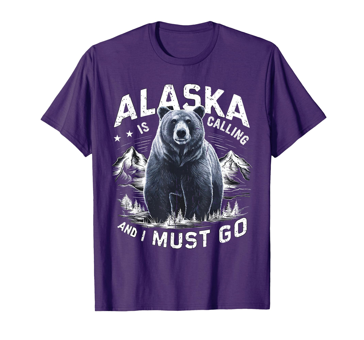 Alaska Is Calling And I Must Go, Alaskan Bear and Nature T-Shirt