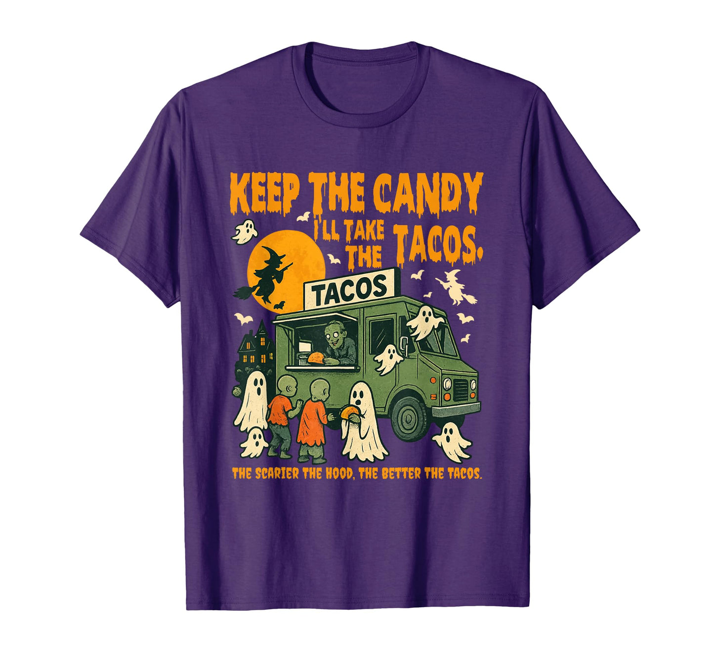 Keep The Candy I'll Take Taco Funny Boo Ghosts Eating Taco T-Shirt