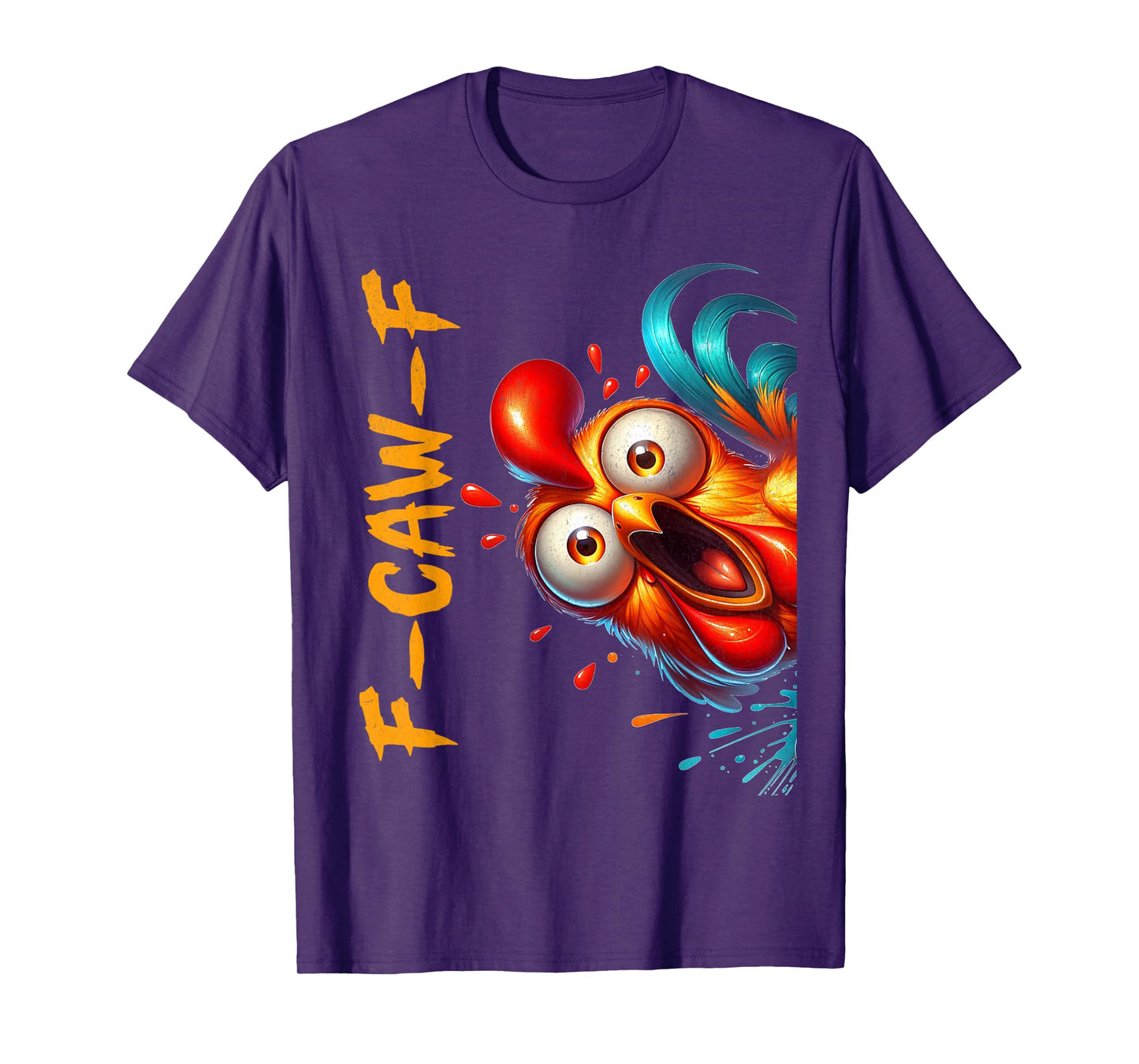 Funny F-Caw-F Chicken FCAWF Rooster Halloween Bird Crow T-Shirt