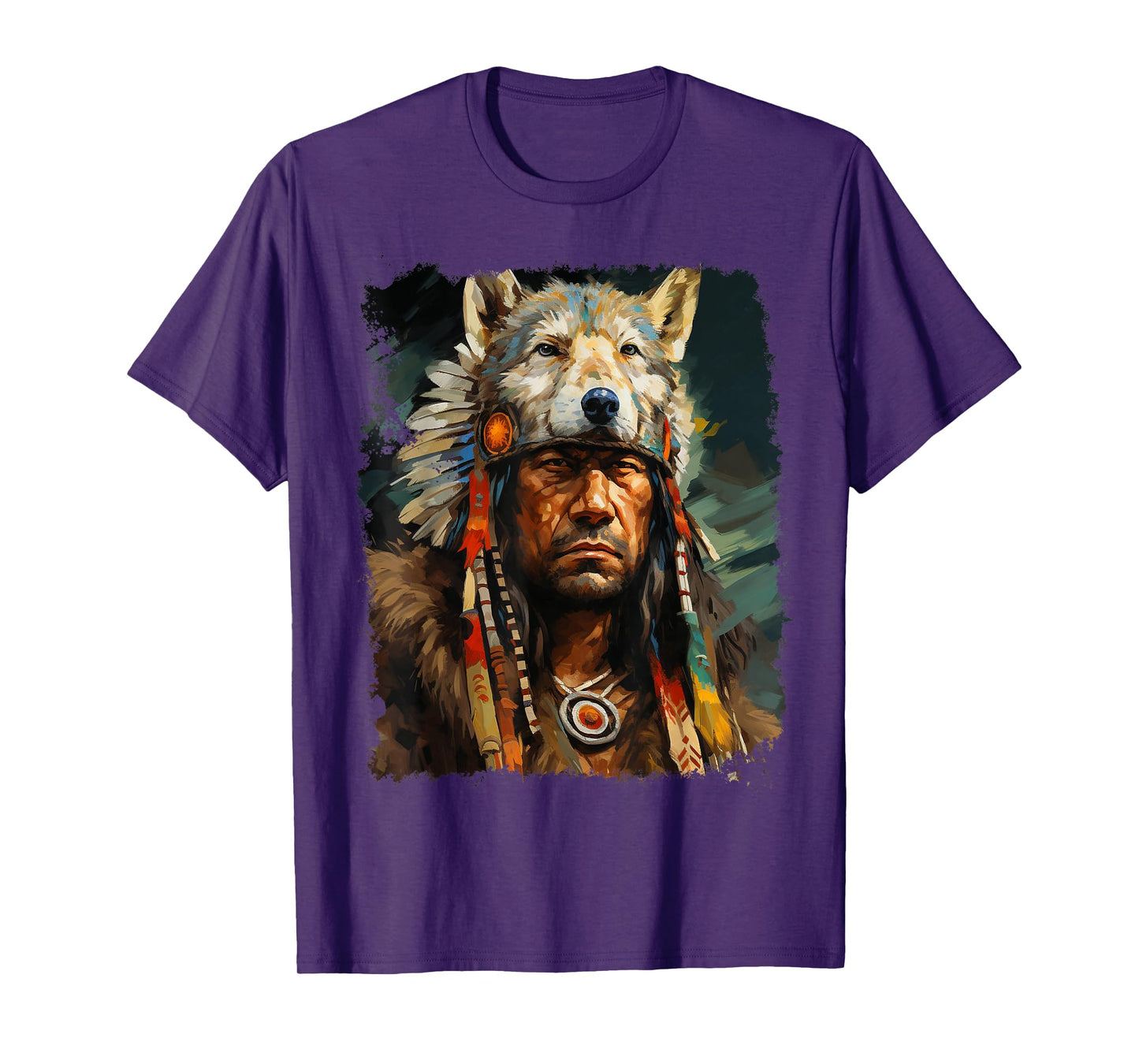 Wolf Native American Mens T-Shirt
