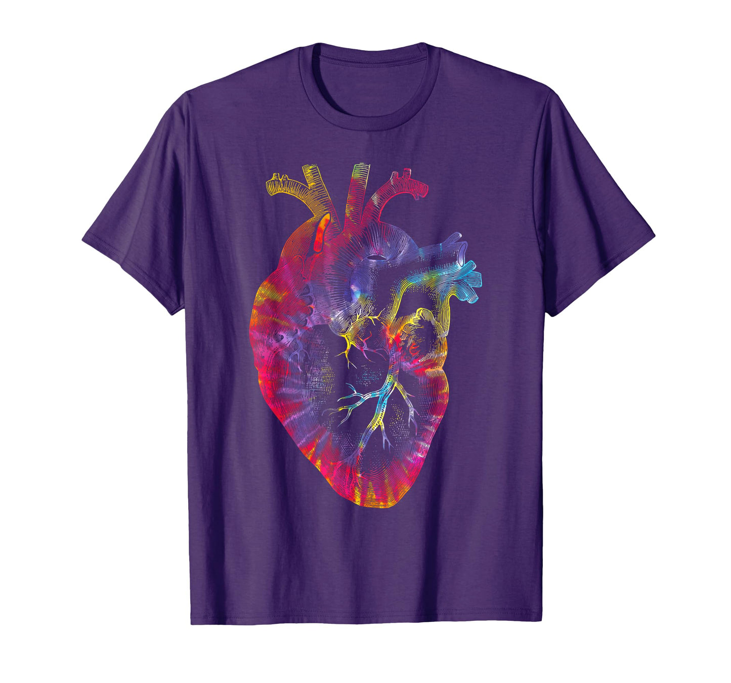 Tie Dye Anatomical Heart Valentines Day Anatomy Love Science T-Shirt