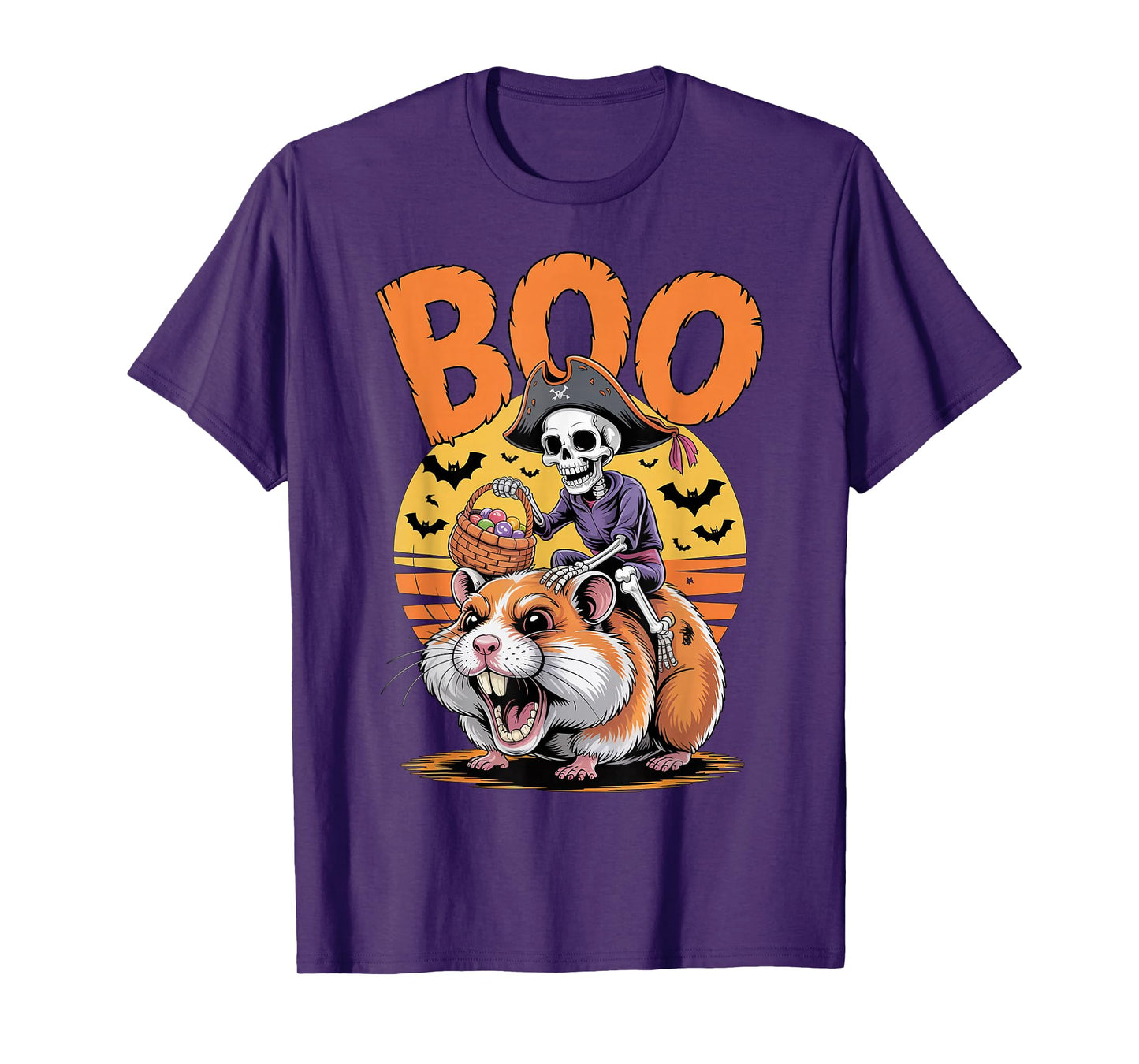 Spooky Hamster Costume on Boo Hamster Halloween T-Shirt