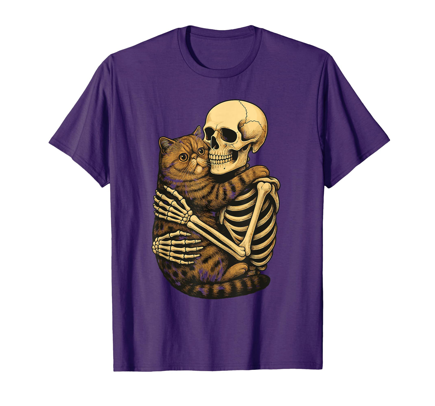 Skeleton Hugging Exotic Shorthair T-Shirt