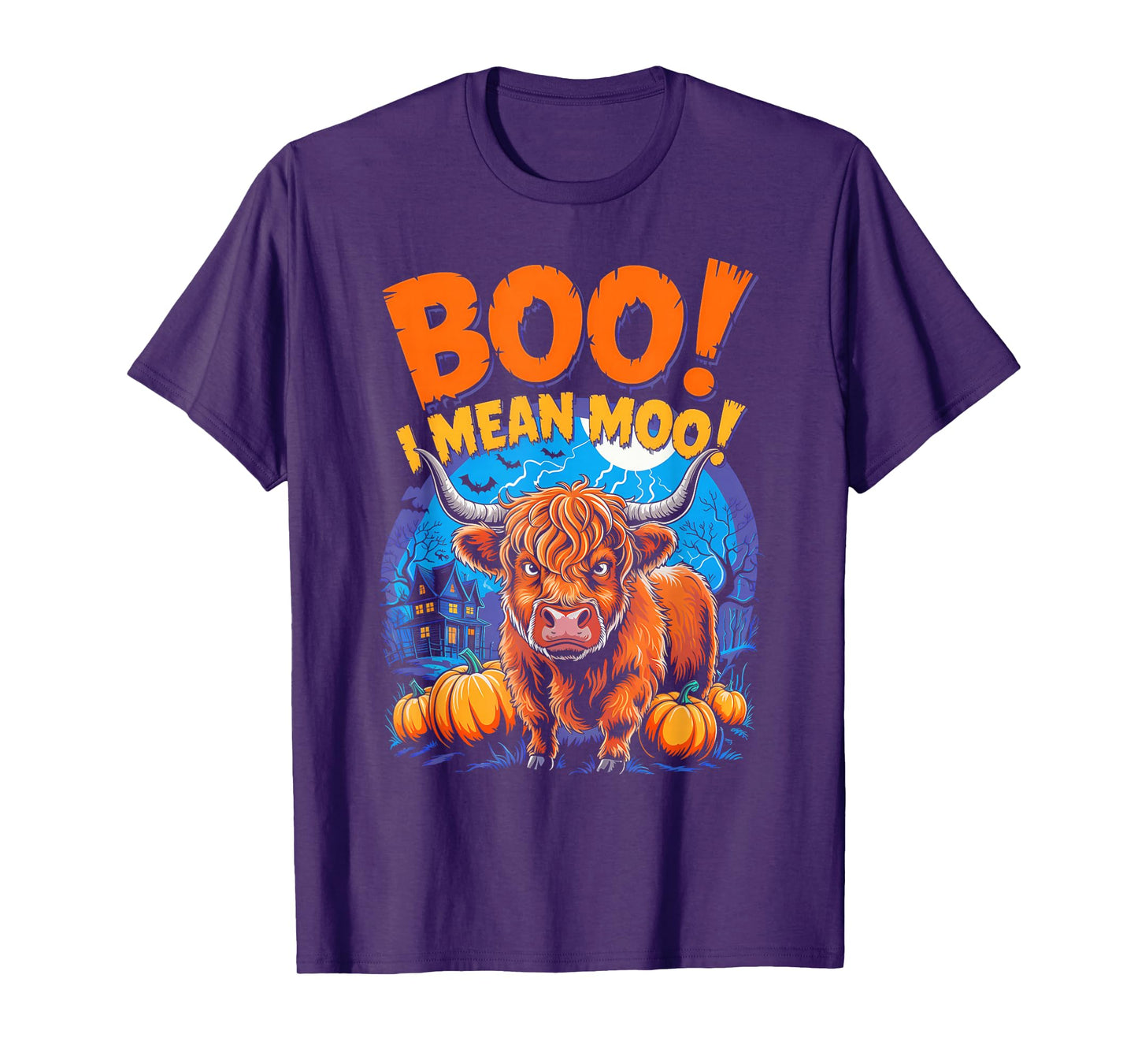 Boo! I Mean Moo Funny Cow Halloween T-Shirt