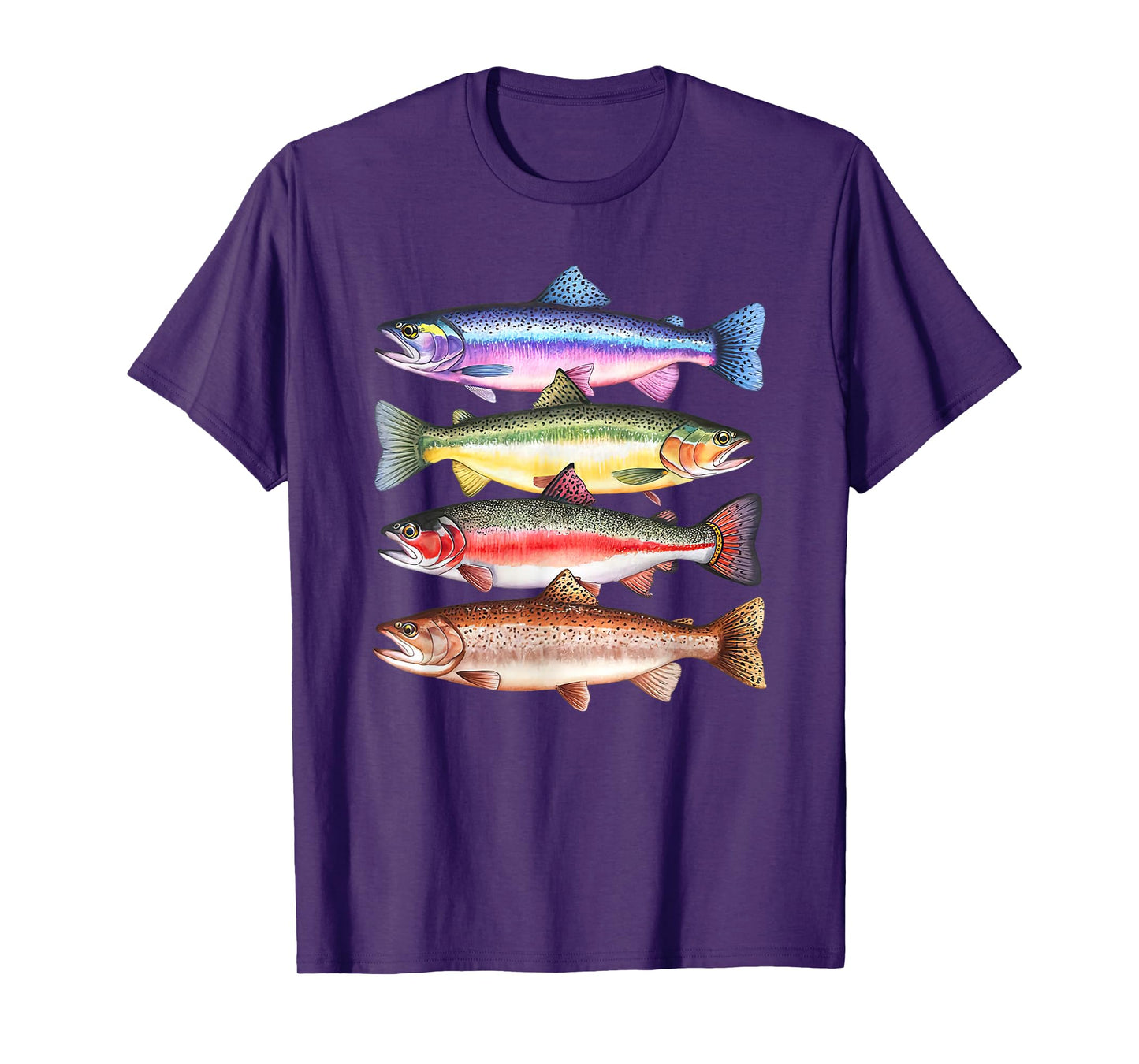 abstract colorful trout in a row T-Shirt