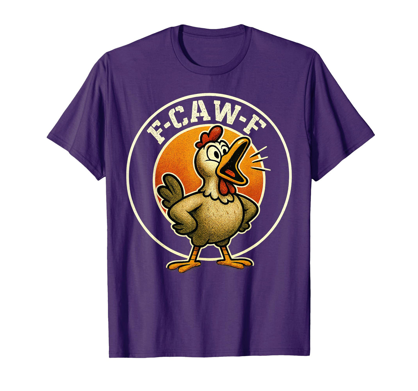 F-CAW-F Chicken Funny Sarcasm Irony Crazy Screaming F-CAW-F T-Shirt