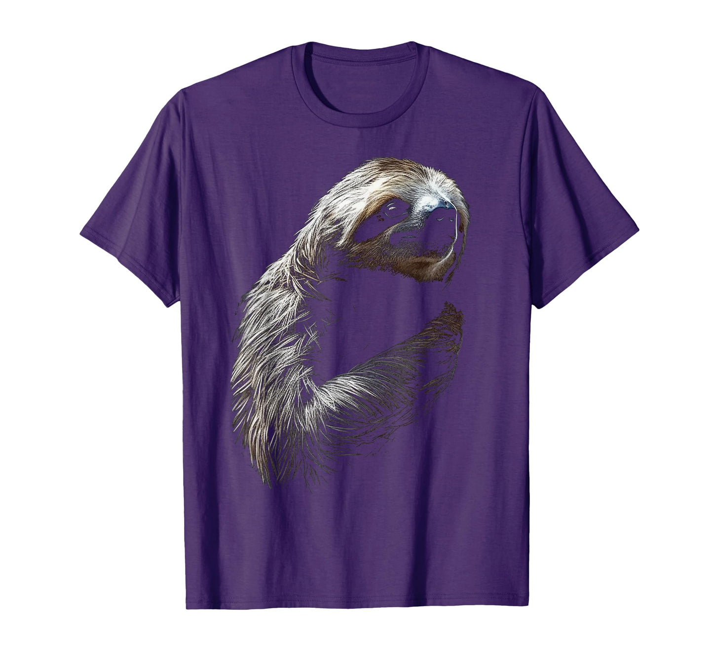 Sloth Portrait Artwork | Animal Motif Sloth T-Shirt