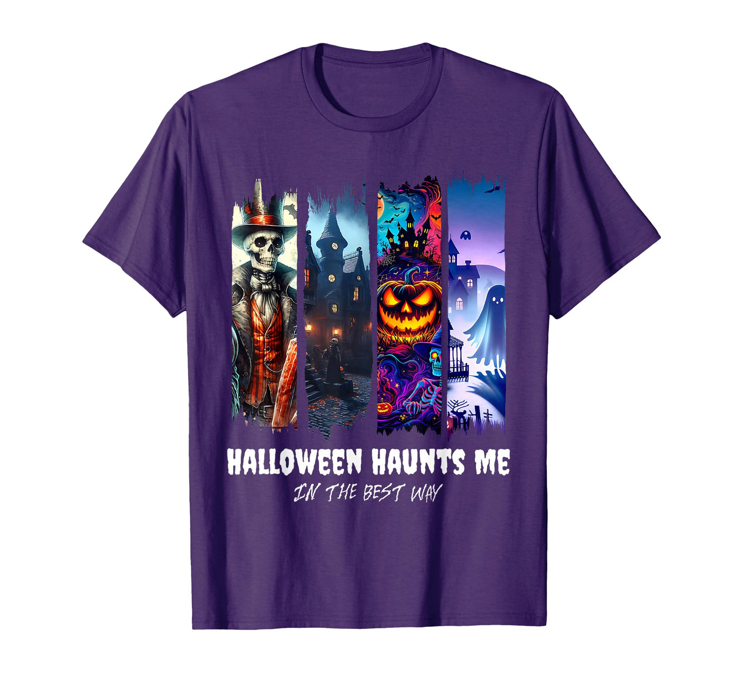 Halloween Haunts Me (in The Best Way) Paint Stroke Design T-Shirt