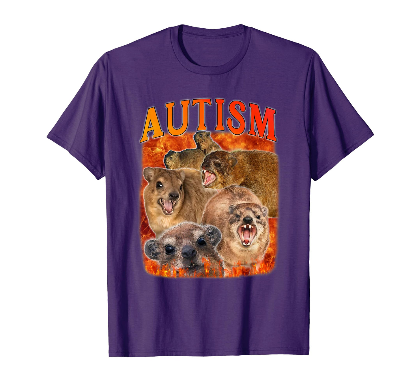 Autism Rock Hyrax Funny Meme Inappropriate Neurodiversity T-Shirt