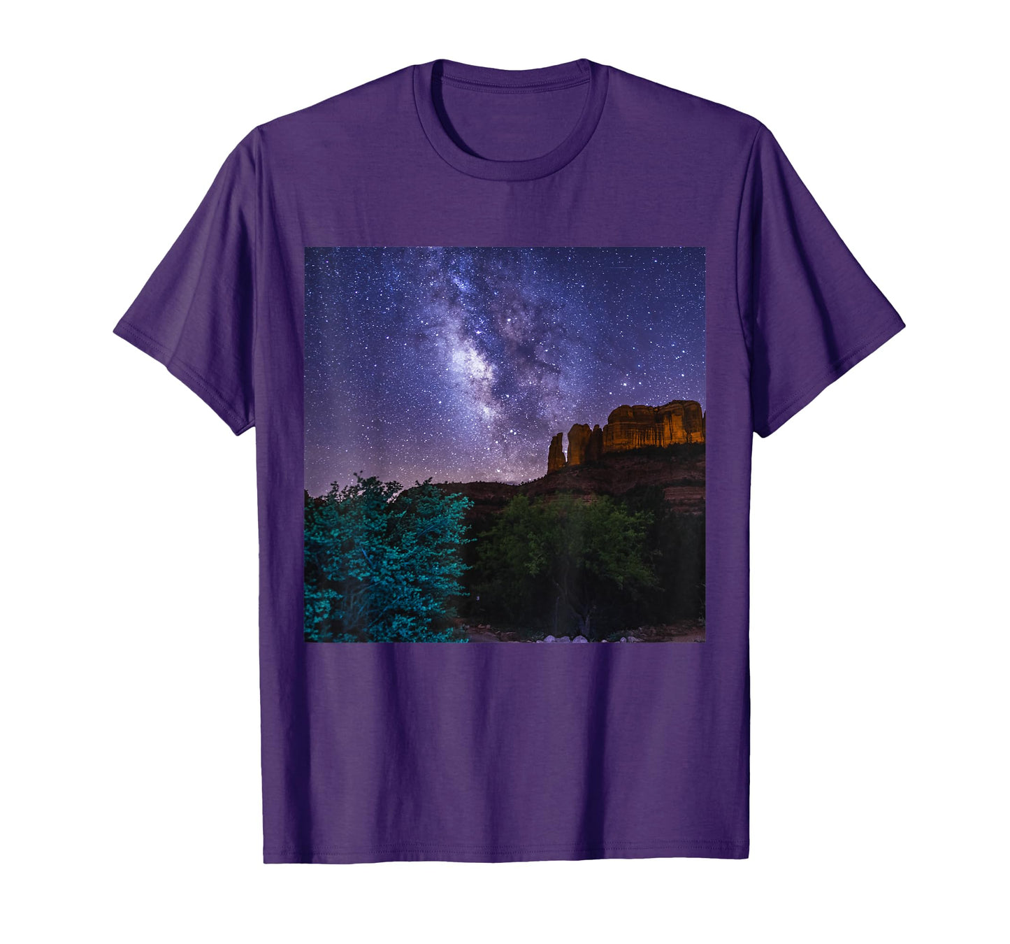 Gorgeous Stars Milky-Way over Cathedral Rock, Arizona T-Shirt