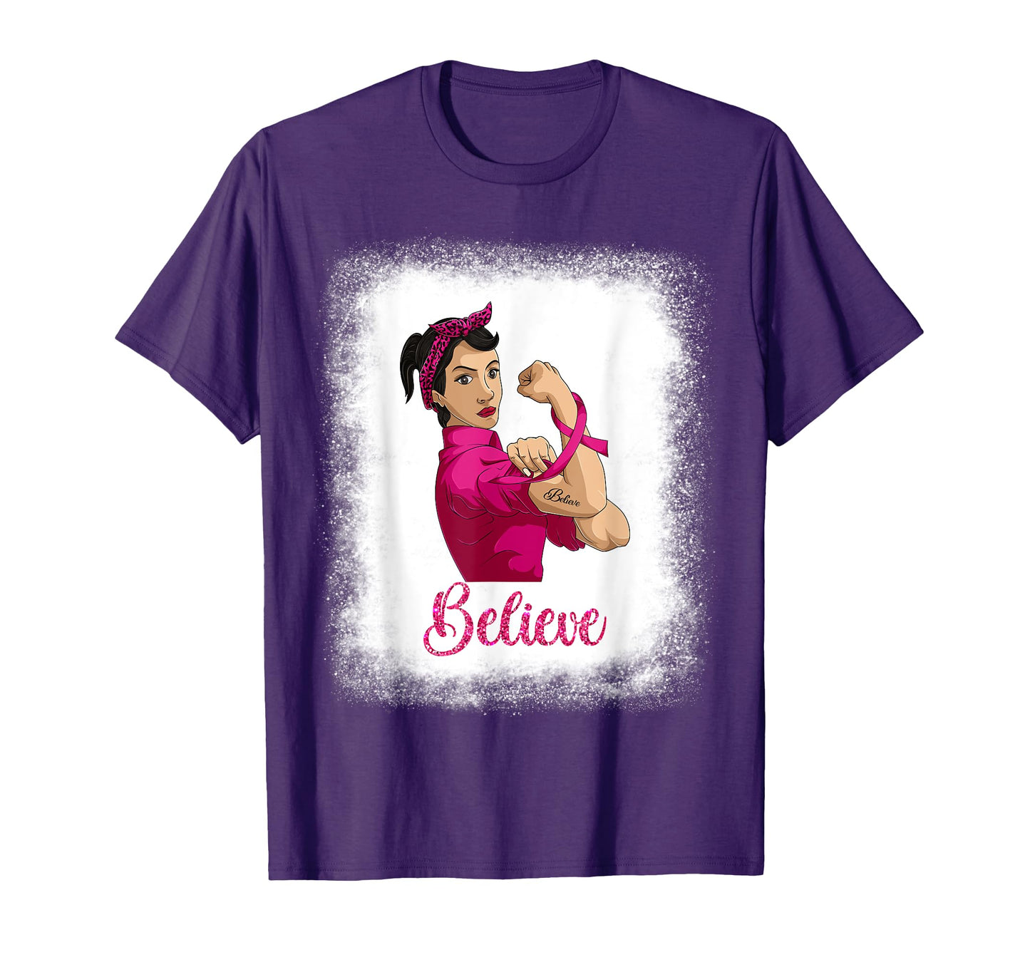 Latina Women Breast Cancer Shirt, Believe Rosie The Riveter T-Shirt