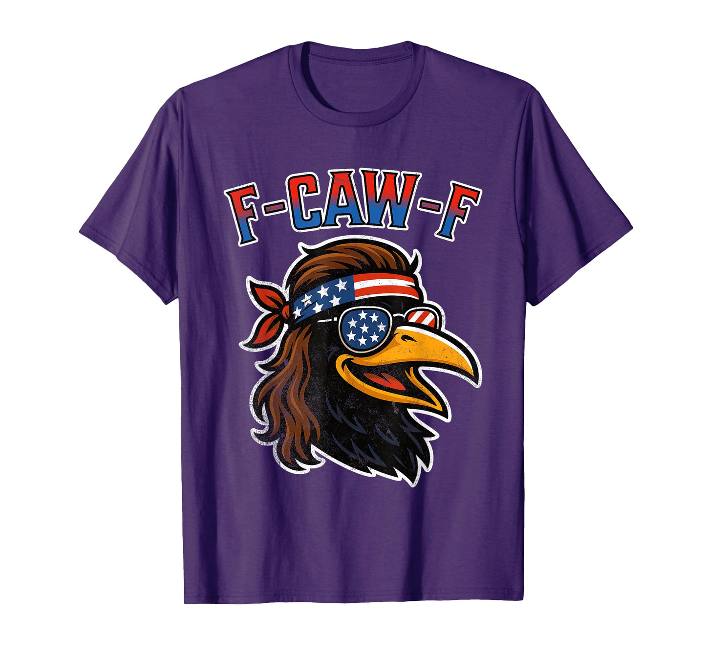 F Caw F American Flag T-Shirt