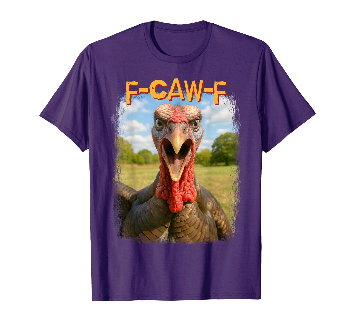 F-CAW-F Turkey Bird Thanksgiving 2025 Funny Gobble T-Shirt