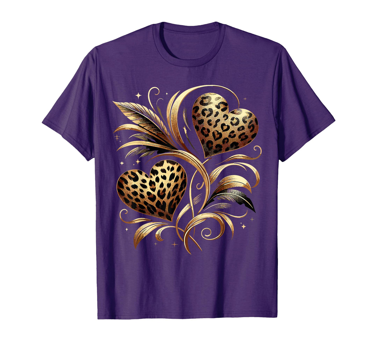 Cheetah Print Heart T-Shirt