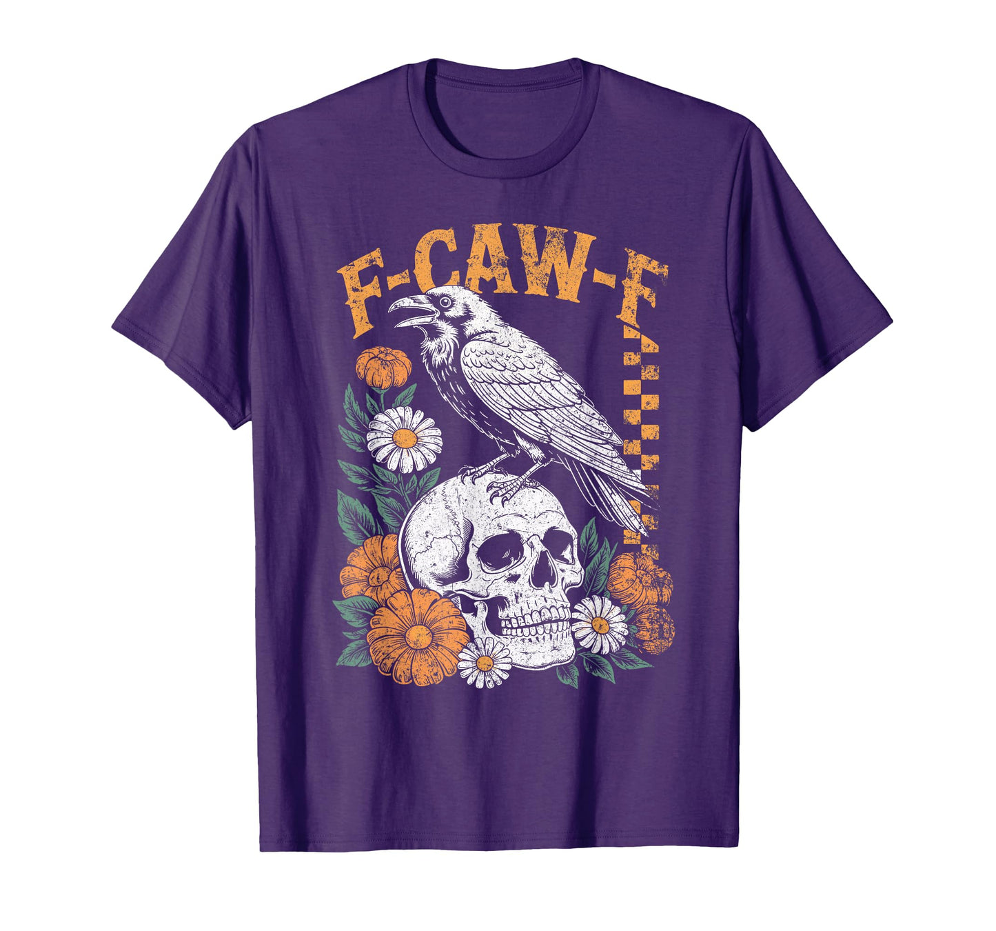 Crow Gothic Pun Humor Funny F Caw F T-Shirt