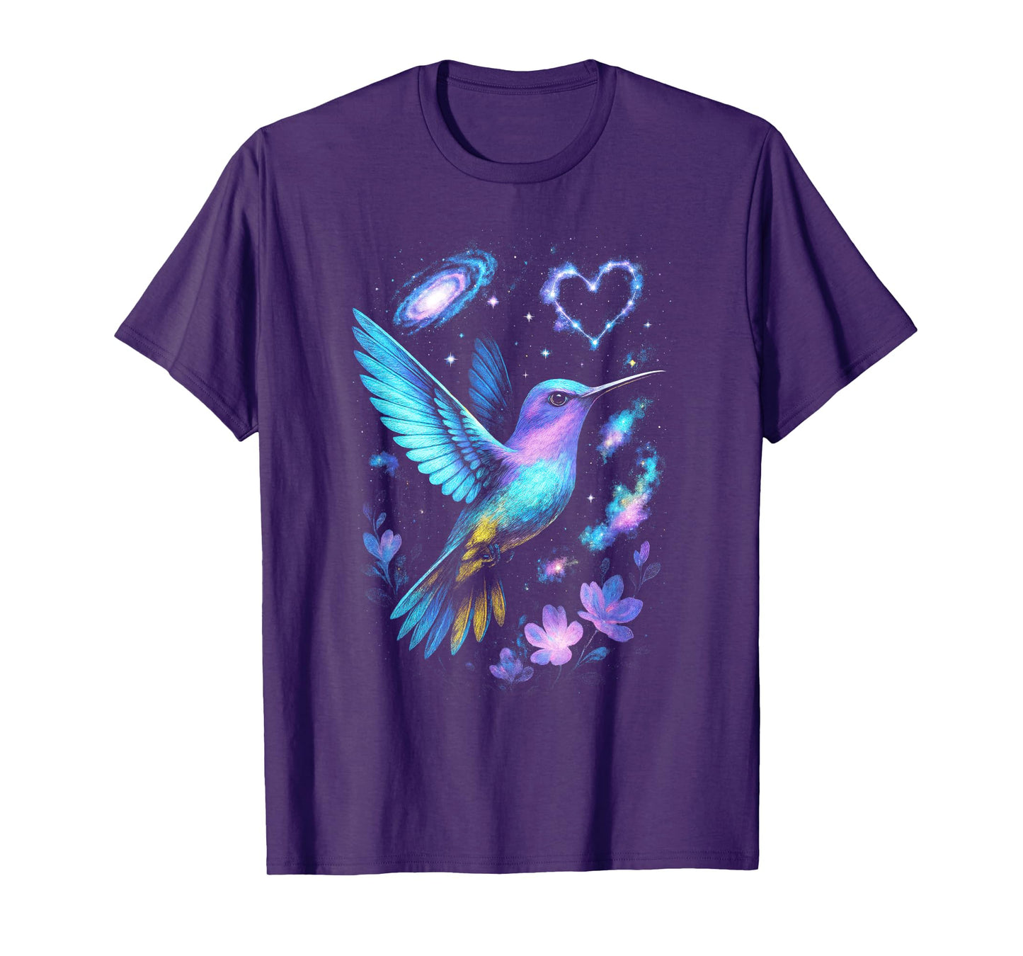 Hummingbird Nature Colorful Art T-Shirt