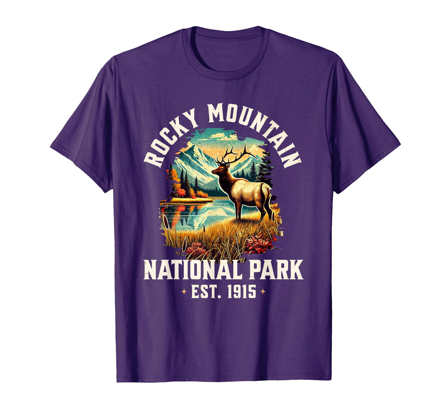 Retro Rocky Mountains National Park | Vintage USA T-Shirt