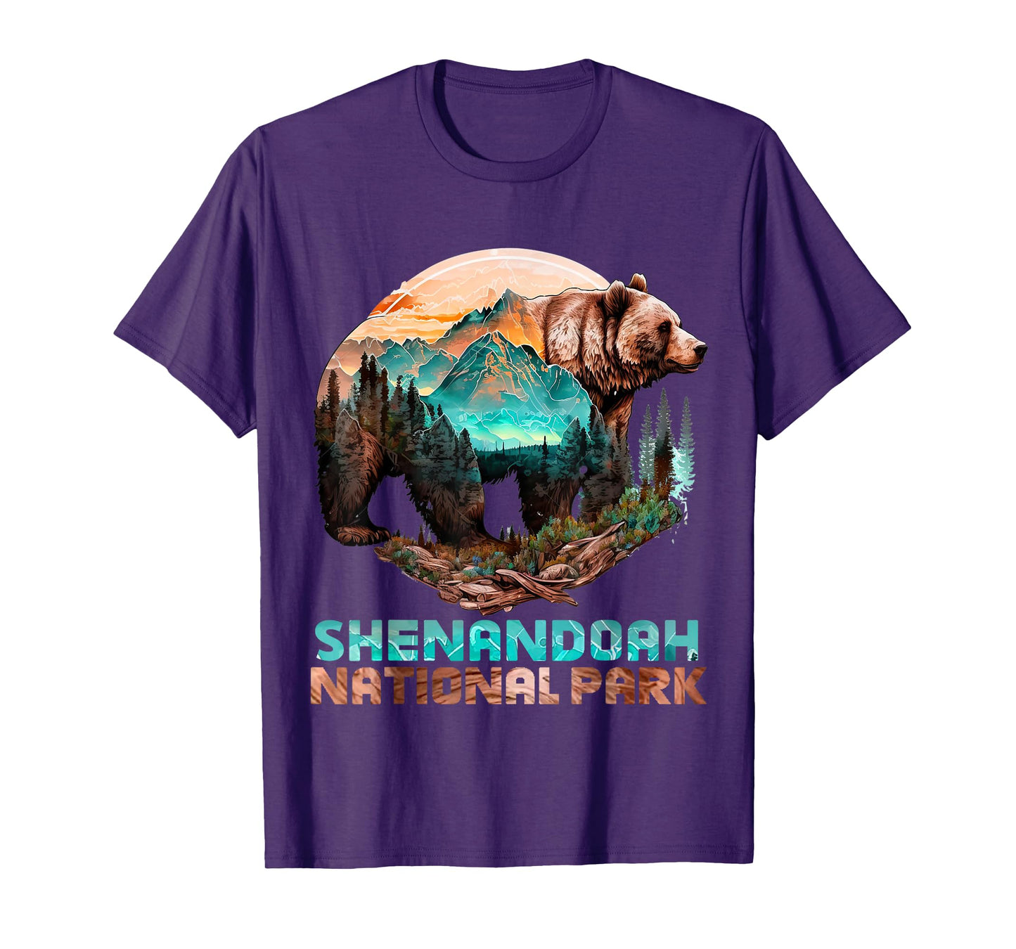 Shenandoah National Park Alaska Grizzly Bear Mountain Hike T-Shirt