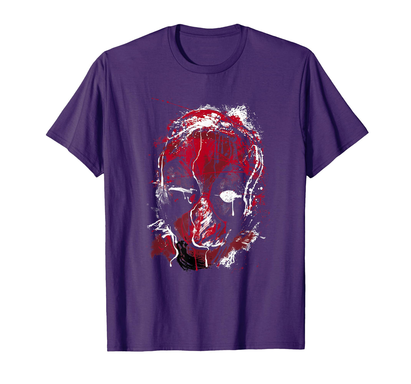 Marvel Deadpool Take A Punch Graphic Drip Art Big Face T-Shirt