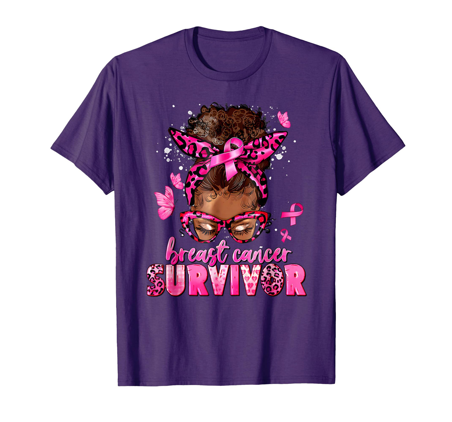 Breast Cancer Awareness Survivor Black Women Melanin Warrior T-Shirt