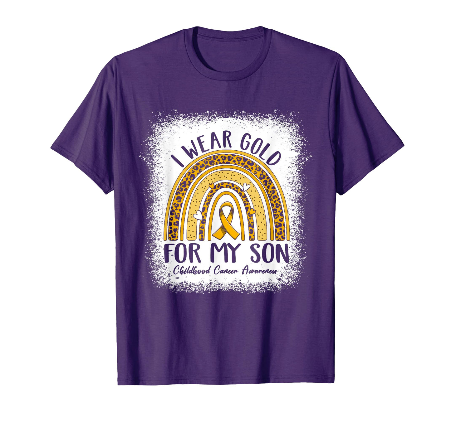 I Wear Gold For My Son Childhood Cancer Awareness Ribbon T-Shirt