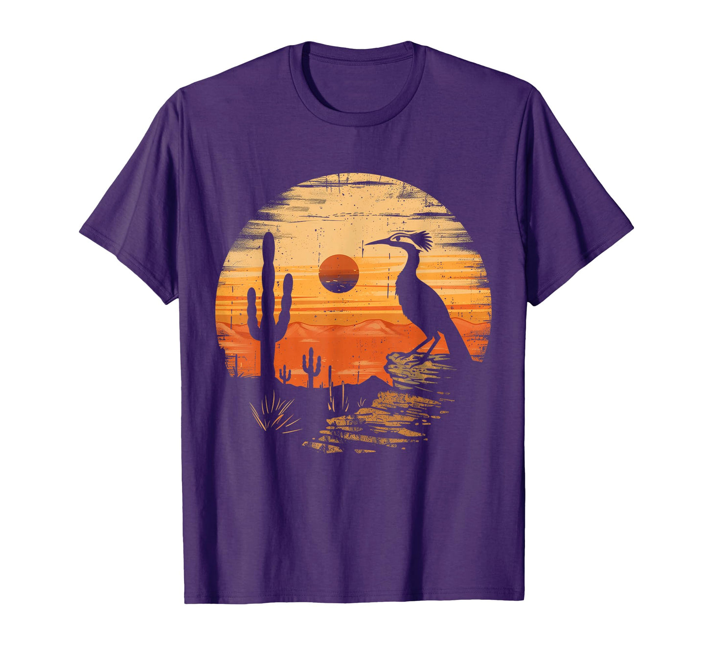 Roadrunner Bird Desert Landscape Cactus Arizona Texas Nevada T-Shirt