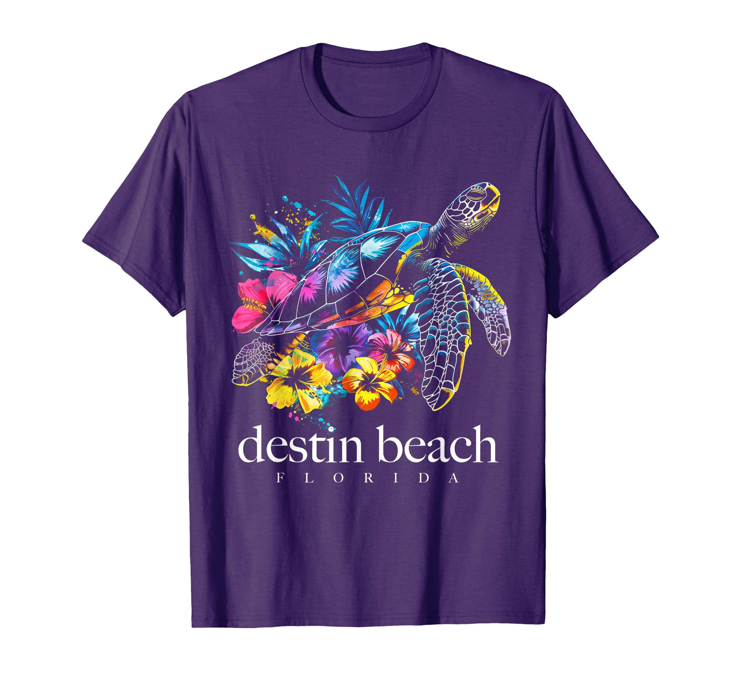 Destin Beach Florida Sea Turtle Scuba Diving Surfer Souvenir Men Women Kids T-Shirt