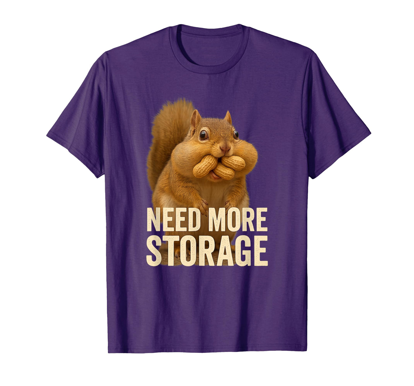 Need More Storage Funny Squirrel Peanut IT Tech Joke T-Shirt