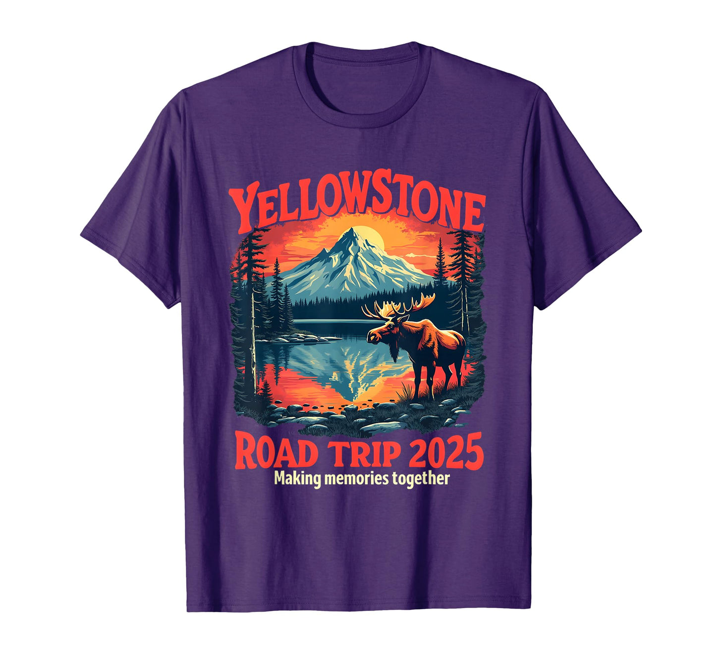 Yellowstone Road Trip 2025 National Park Outdoor Family T-Shirt
