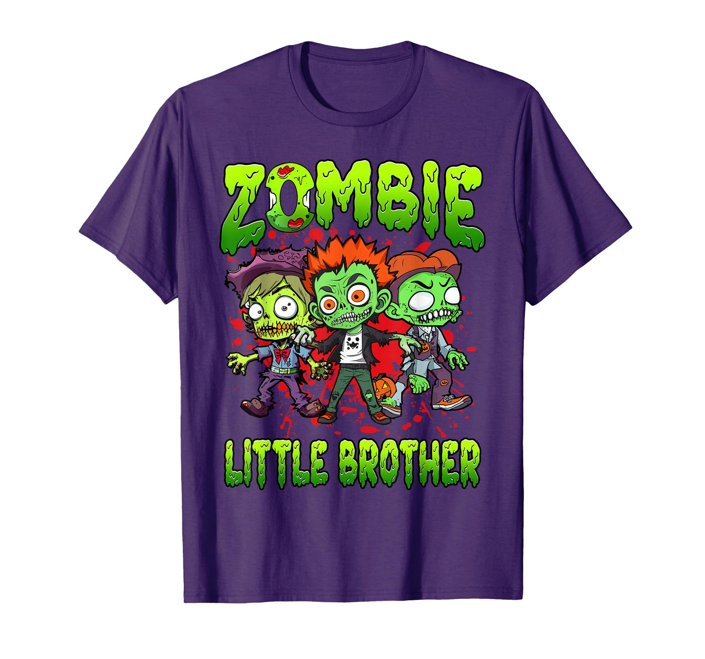 Zombie Little Brother Halloween Costume Family Matching T-Shirt