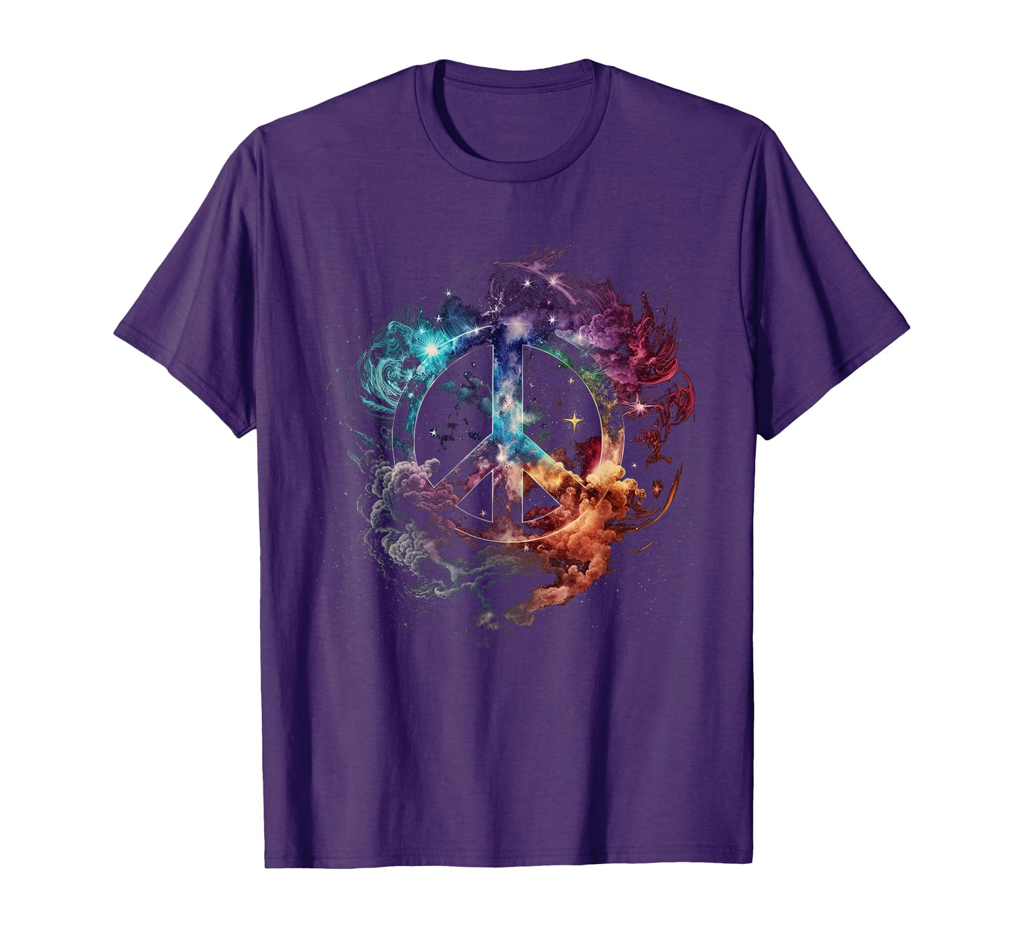 Peace sign of freedom hippie flower child space science T-Shirt