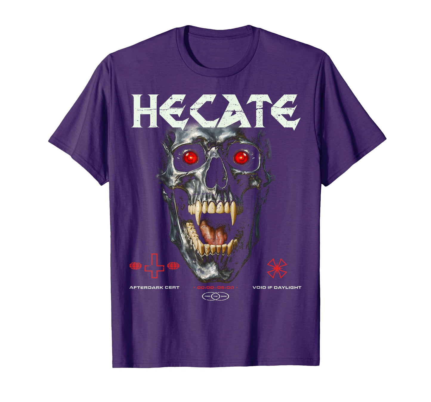 Skeleton Vampire Vintage Streetwear Urban Hip Hop Metal Y2K T-Shirt