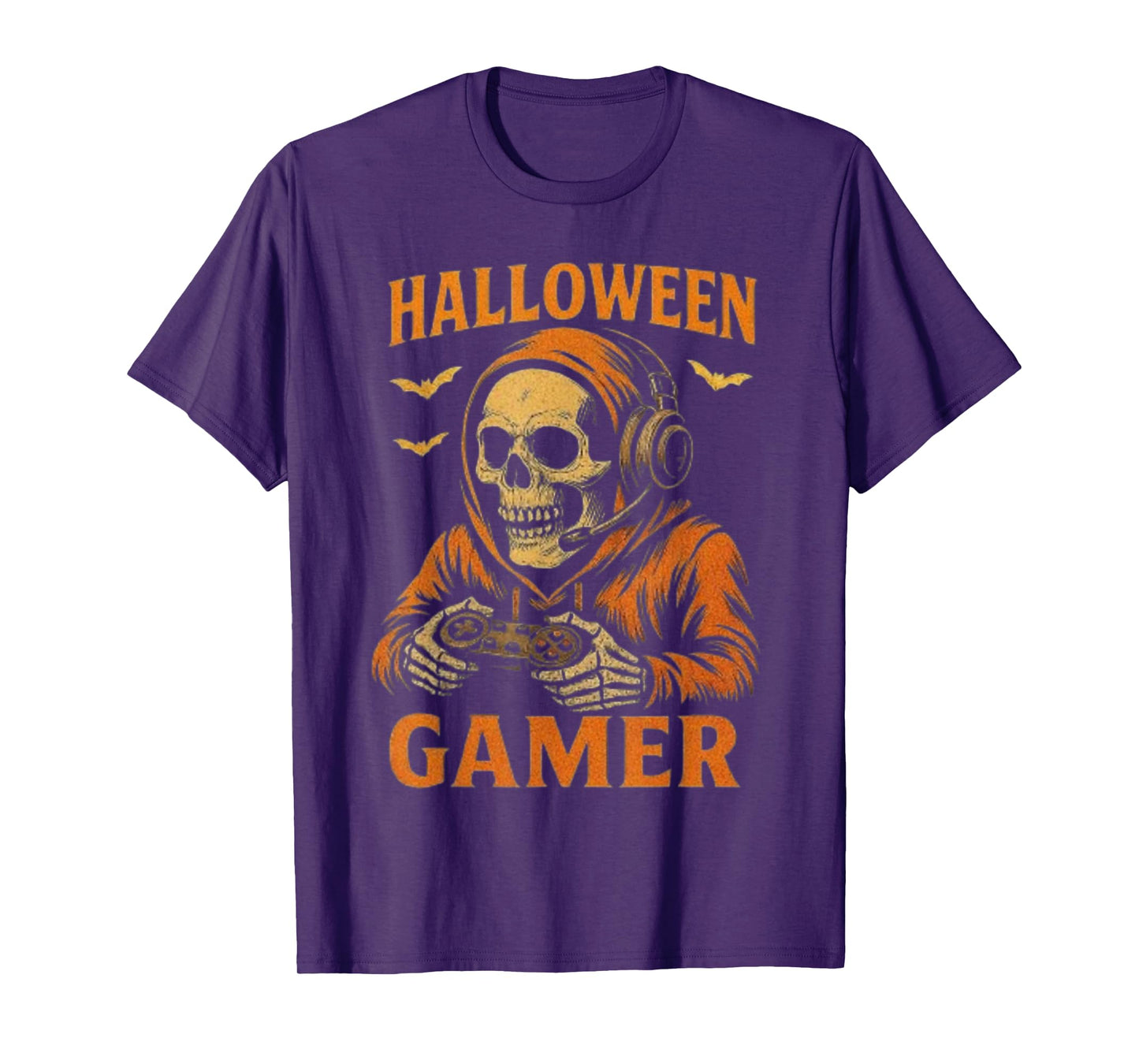 Video Game Pixel Skeleton Halloween Gamer Men Boy Kids T-Shirt