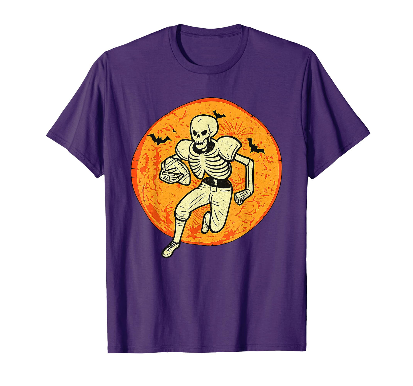 American Football Fan Skeleton Halloween Mens Boys Kid T-Shirt
