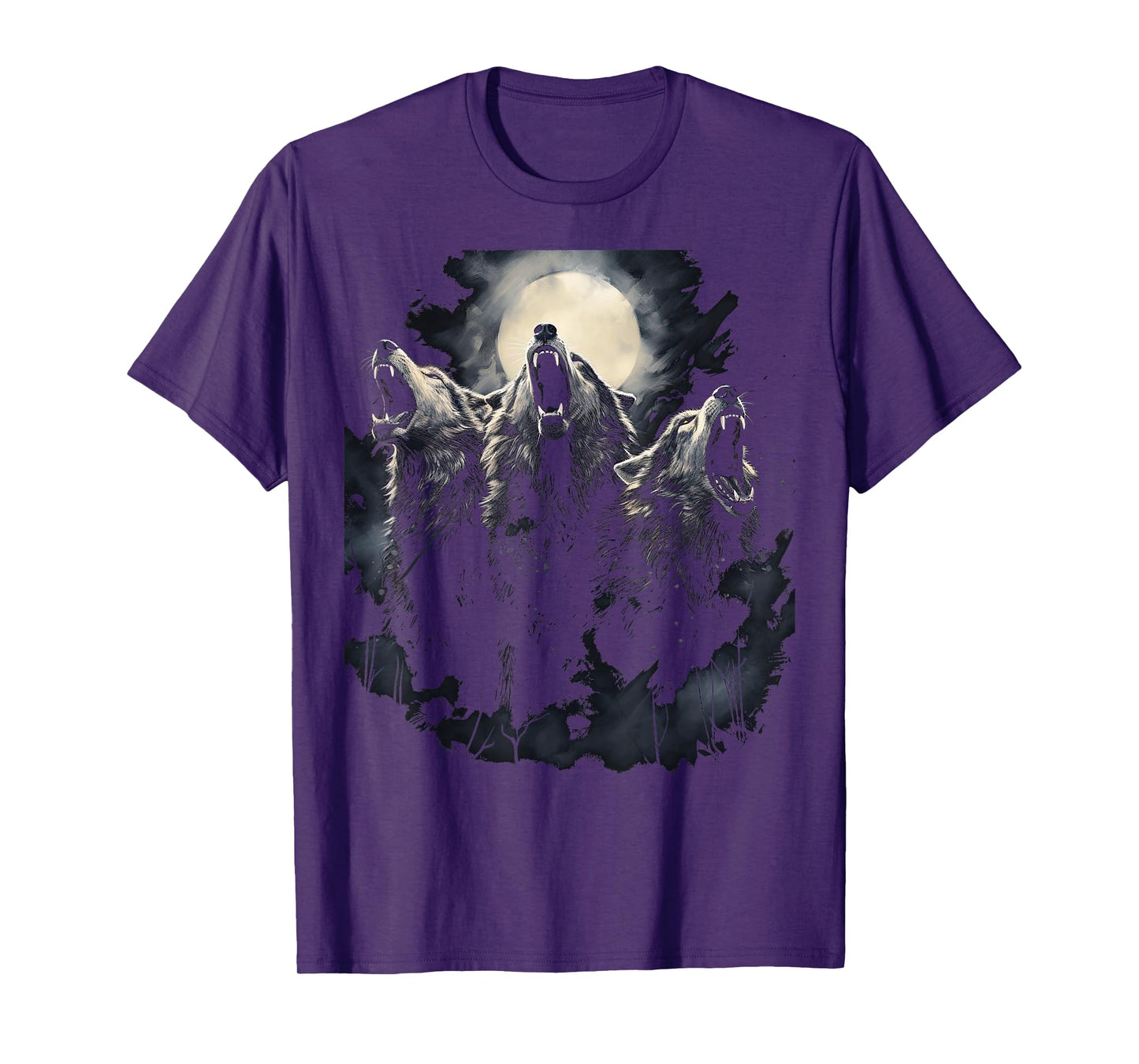 Wolves Howl to the Moon Wolf Wild Animals T-Shirt