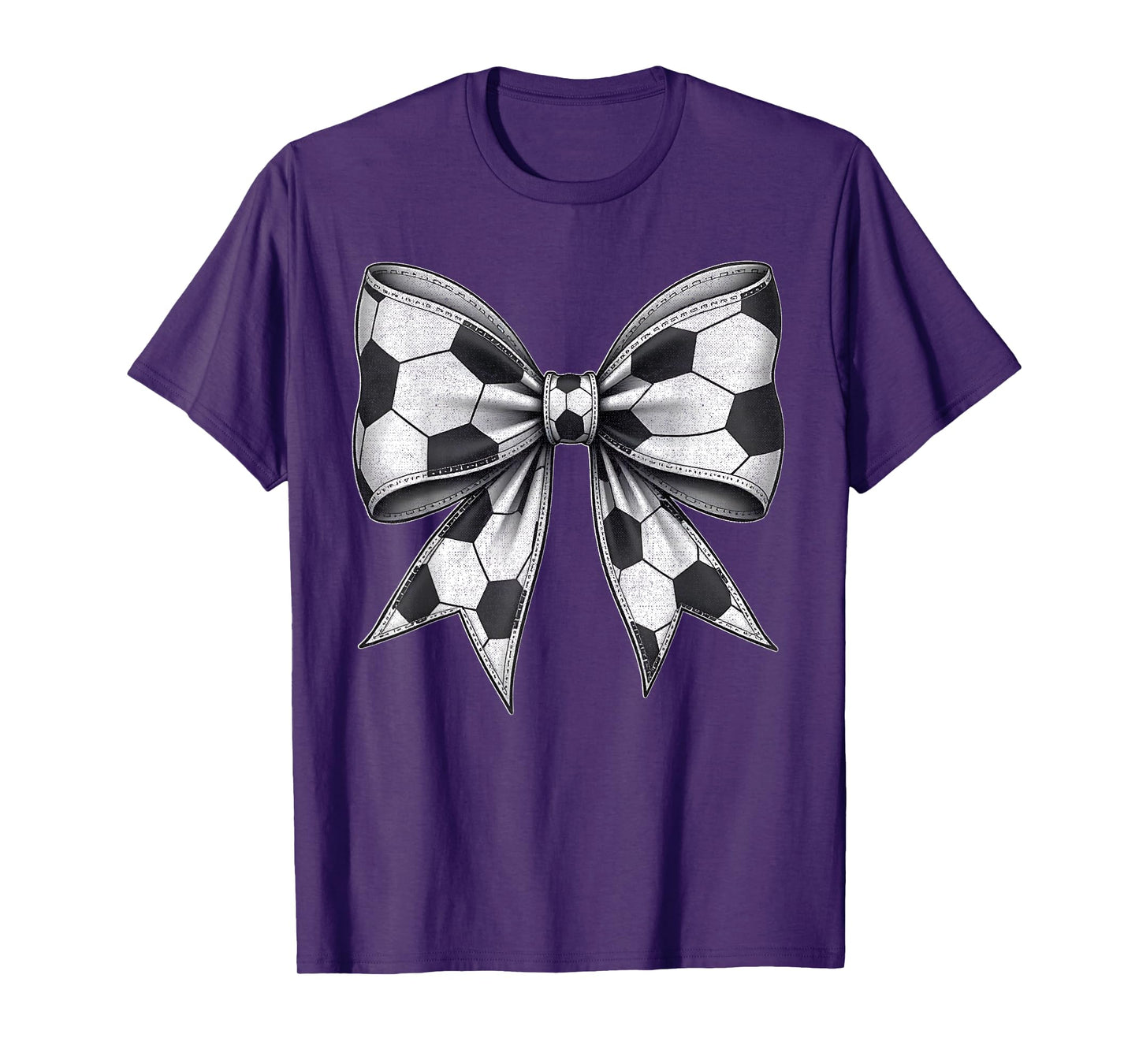 Classic Soccer Ball Bow Shirt Mono Football Game Spirit T-Shirt