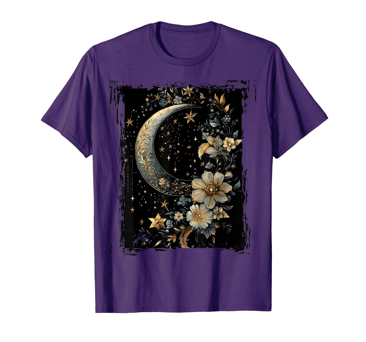 Sun And Moon Mystic Mystical Flowers Aesthetic T-Shirt