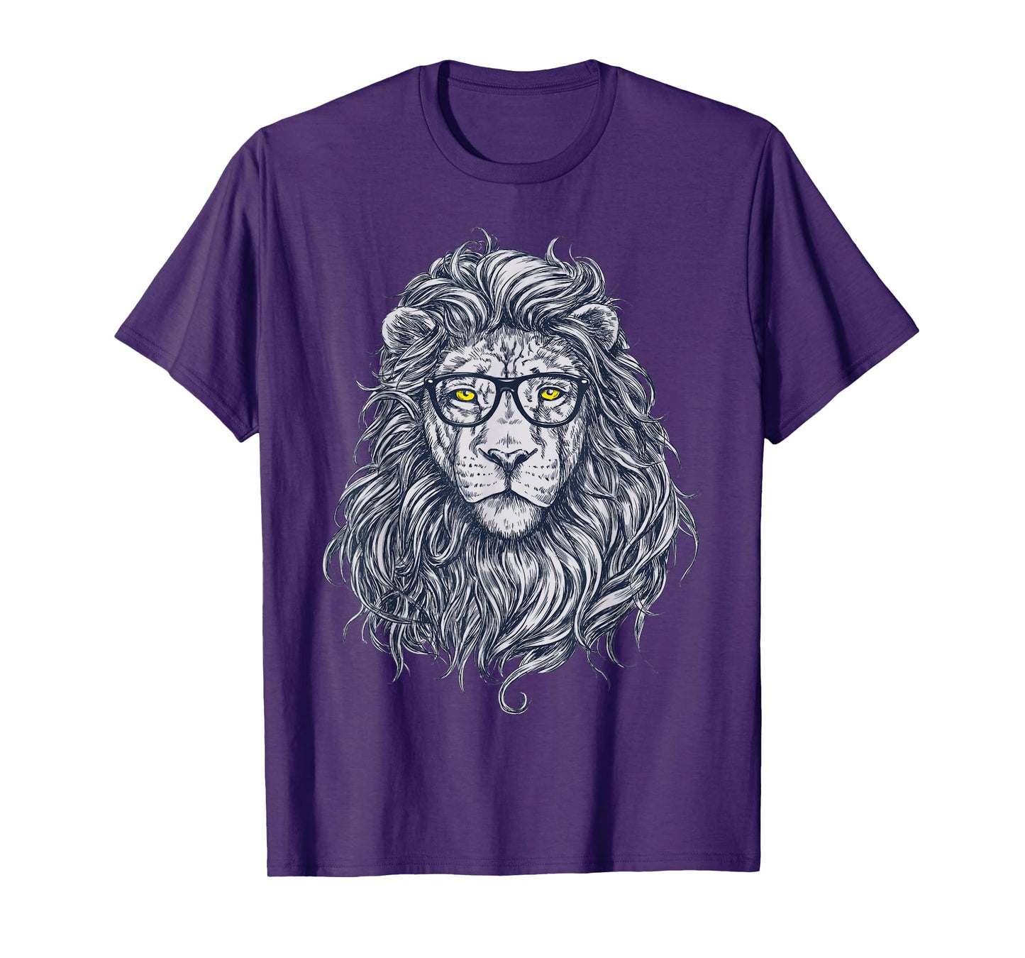 Cool Lion in Glasses Hipster Funny Nerd Humor T-Shirt