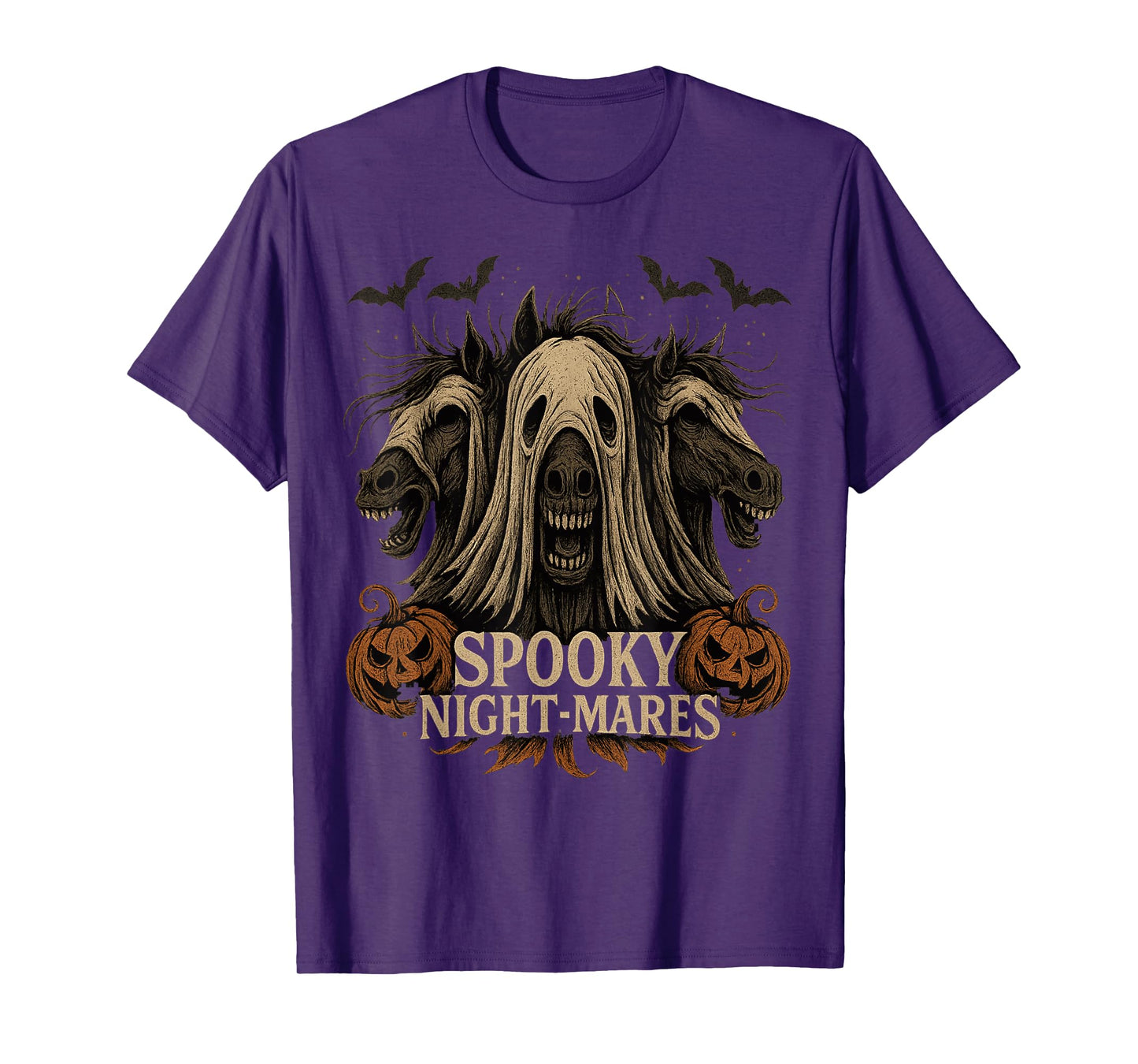 Spooky Night-Mares Halloween Spooky Season Funny Horses T-Shirt